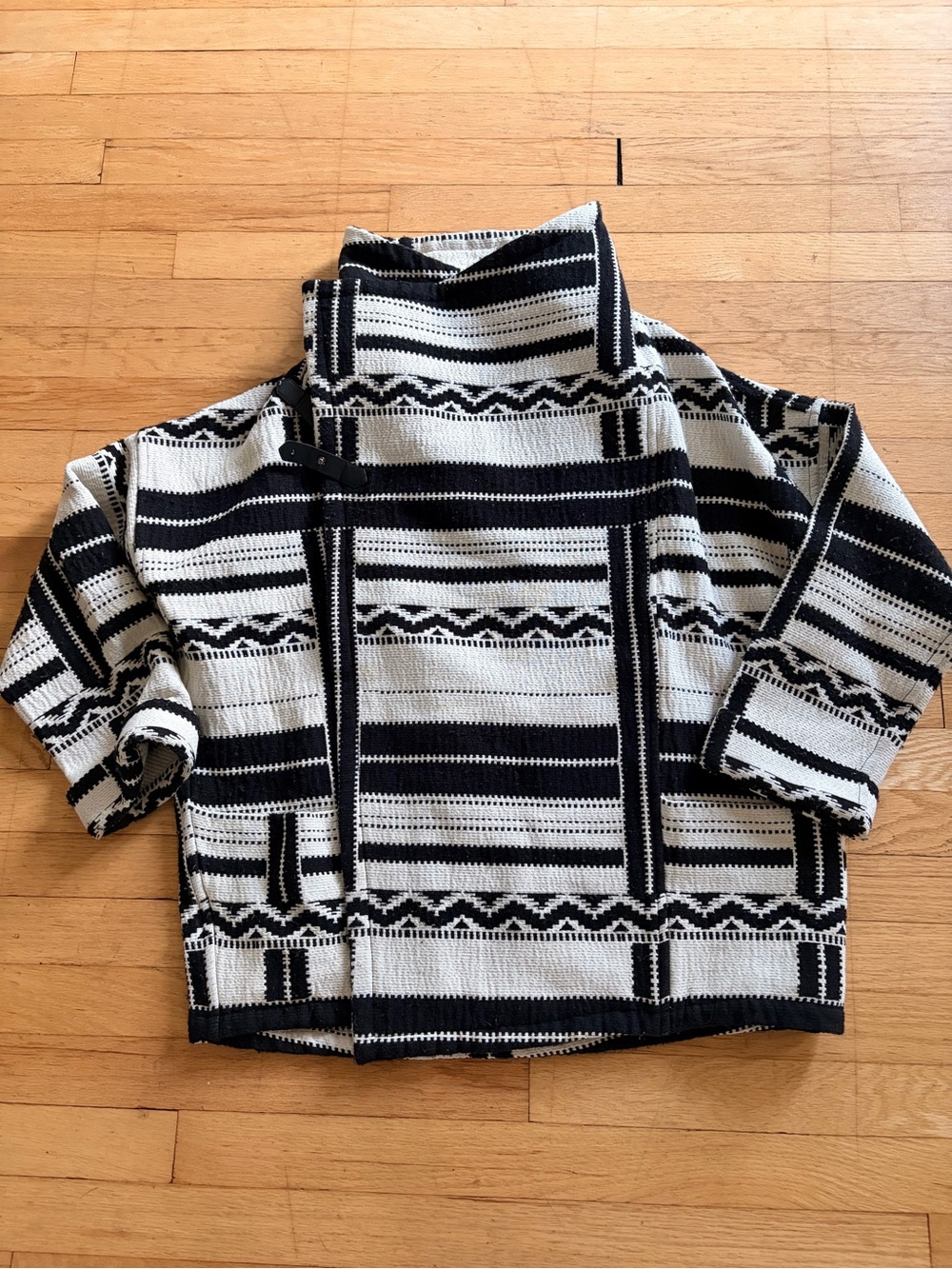 Capulet Black & White Striped Pullover Jacket